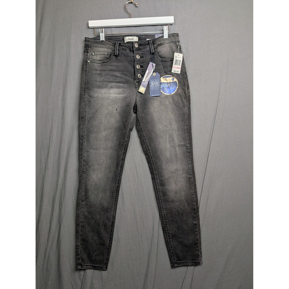 Angels Forever Young Tummy Tech Aire Flex Skinny Jeans Magnolia Grey Womens 10